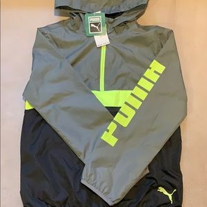 Youth Black and Gray Puma Jacket